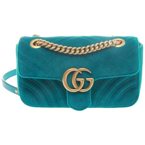 gucci marmont velvet petrol blue|gucci marmont suede bag.